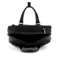 Piquadro Reisetasche mit Rollen, Laptop-/Tabletfach, 24L, 40x34x14cm, Schwarz, Trolley, Business, Handgepäck