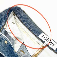 LOEWE Anagram Mom Jeans, High Waist, Größe 34, Vintage Denim, Used Look, Damenjeans, Trendy, Bequem