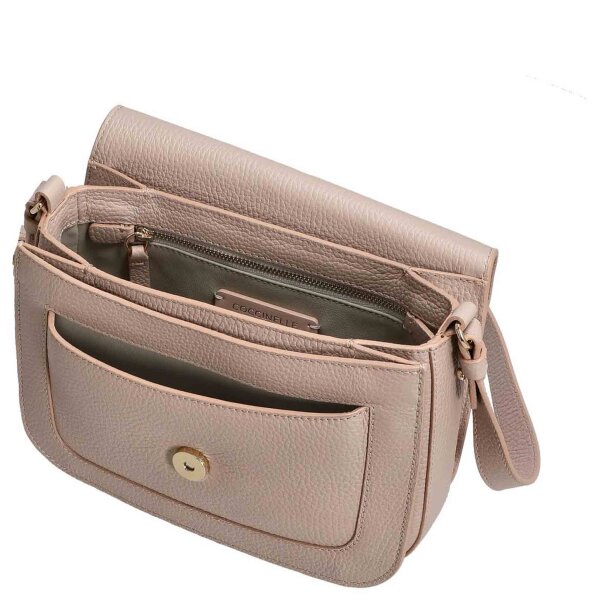 Coccinelle shoulder bag E1SSL150101, rosette, elegant leather bag, adjustable strap, compact design, gold details