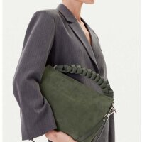 Coccinelle handbag E1 P6P 19 02 01, green, Bohemian suede...