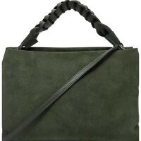 Coccinelle handbag E1 P6P 19 02 01, green, Bohemian suede bi-material, elegant shoulder bag, suede-leather mix
