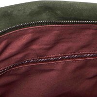 Coccinelle handbag E1 P6P 19 02 01, green, Bohemian suede bi-material, elegant shoulder bag, suede-leather mix