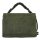 Coccinelle handbag E1 P6P 19 02 01, green, Bohemian suede bi-material, elegant shoulder bag, suede-leather mix