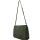 Coccinelle handbag E1 P6P 19 02 01, green, Bohemian suede bi-material, elegant shoulder bag, suede-leather mix