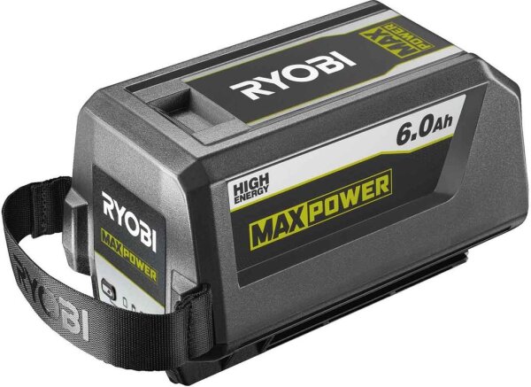 Ryobi 36V MAX Power 6.0Ah High Energy Battery, Model RY36B60B, Lithium+, for garden tools, high capacity, long-lasting