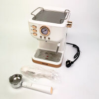 Aeomjk Espresso Coffee Machine CM3150, Siebträgermaschine, 20 Bar Druck, Milchaufschäumer, kompakt, Edelstahl, für Zuhause
