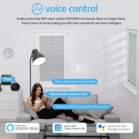 SMARTERCURRY WLAN Rolladenschalter 7. Gen, smarter Zeitschaltuhr-Schalter für Rollläden/Jalousien, Alexa/Google kompatibel, 1x Weiß