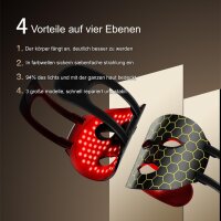 BRICH LED-Spektrummaske, Gesichtsmaske, 7 Lichtfarben, individuell einstellbar, für strahlende und ausgeglichene Hautpflege