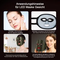 BRICH LED-Spektrummaske, Gesichtsmaske, 7 Lichtfarben, individuell einstellbar, für strahlende und ausgeglichene Hautpflege
