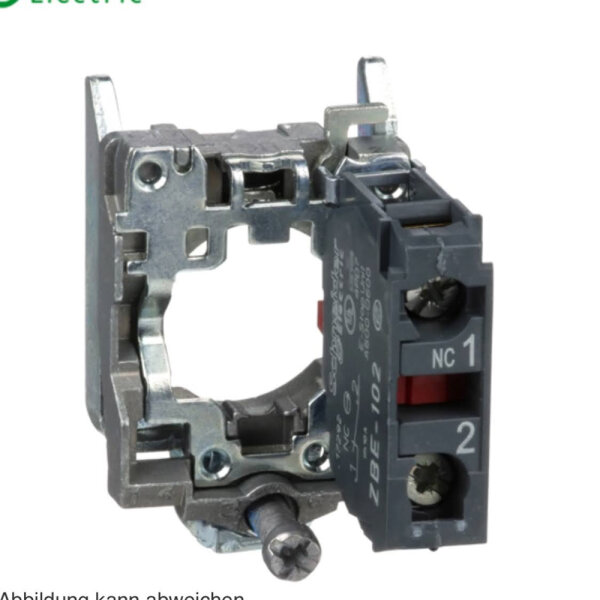 Schneider Electric Hilfsschalterblock ZB4BZ102, 1 Öffner, 240V, 3A, für Schaltgeräte, kompakt, zuverlässige Schaltleistung