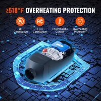 VEVOR 5kW Diesel-Luftheizung 12V, Standgerät mit LCD, Fernbedienung & Bluetooth, sparsamer Lufterhitzer, Energieklasse E