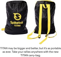 Spikeball Titan Set, outdoor game, robust net, 2 balls, height adjustable, non-slip feet, for team sports and leisure