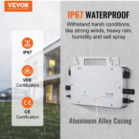 VEVOR Solar-Mikro-Wechselrichter 800W, IP67, Aluminium,...
