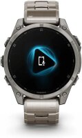 Garmin Fenix 8, 47mm, AMOLED, Saphirglas, Titan Gehäuse, Graphit, Silikonband, Premium Multisport-Smartwatch
