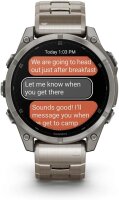Garmin Fenix 8, 47mm, AMOLED, Saphirglas, Titan Gehäuse, Graphit, Silikonband, Premium Multisport-Smartwatch
