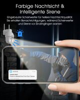 ANRAN 3K WiFi PTZ Surveillance Camera, 5MP, 360° Rotatable, Solar Powered, Color Night Vision, Two-Way Audio, PIR, IP66, Alexa Compatible