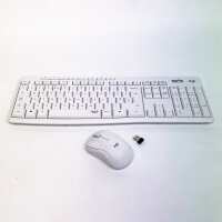 Logitech MK295 Wireless Tastatur-Maus-Set, UK QWERTY, SilentTouch, Shortcut-Tasten, Nano-Empfänger, weiß