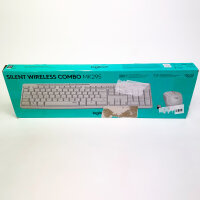 Logitech MK295 Wireless Tastatur-Maus-Set, UK QWERTY, SilentTouch, Shortcut-Tasten, Nano-Empfänger, weiß