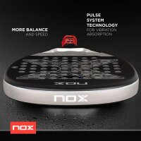 Nox Genius Attack 18K 2024, Padelschläger, Power, 18K Carbon, Agustín Tapia Edition, runde Form, Profi-Performance