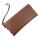 Celine Triomphe case, brown, accessory, compact design, fine leather, iconic Triomphe logo, stylish & practical