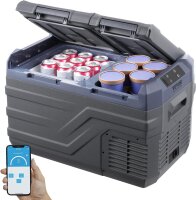 VEVOR Autokühlschrank 25L, tragbare Kühl- & Gefrierbox, 2 Zonen, -20~20°C, 12/24V & 100-240V, für Camping/Wohnmobil