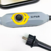 GIFAS Leitungsroller 501, 25m, 3x1,5mm², 3 Schuko, PRCD-S+, Vollgummi, Schutzkontakt, Modell 301254