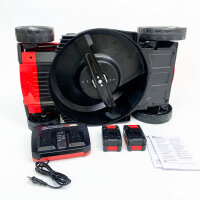 Einhell RASARRO 36/42 Kit cordless lawnmower, 42cm, 36V, brushless, mulching, 50L grass catcher, 2x4Ah batteries, charger, for lawns up to 550m²