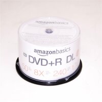Amazon Basics – DVD+R-DL-Rohlinge, 8,5 GB, 8x,...