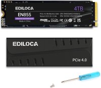 Ediloca EN855 4TB NVMe M.2 SSD, PCIe Gen4, 7400MB/s, 3D...