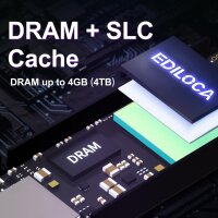 Ediloca EN855 4TB NVMe M.2 SSD, PCIe Gen4, 7400MB/s, 3D NAND TLC, with heatsink, gaming SSD for PS5, laptop, PC