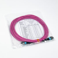 Cabling system, 12FMTPOM4-8M, fiber optic cable, MTP (F) to MTP (F), OM4, 8m, high-speed, multimode, 12 fibers