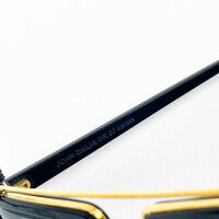 Dita Damen Sonnenbrille LIAM C11, 22 Karat Gold, Modell 58-19-150, Made in France, Schwarz-Gold, Luxus-Design