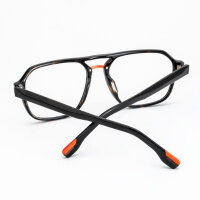 Woodys Stuart 01 glasses, 58-17, model 250507, black and orange, striking, handmade, made in Barcelona