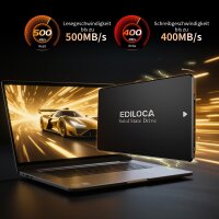 Ediloca ES106 128GB SSD, 2.5" SATA III, intern, 550MB/s, 3D NAND TLC, für Laptop & PC, schwarz