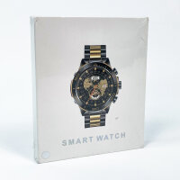 MiracDan Silver Mens Smartwatch, Military Design, Metal Band, 1.43" AMOLED, 100+ Sports Modes, IP68, Phone, 400mAh, Android