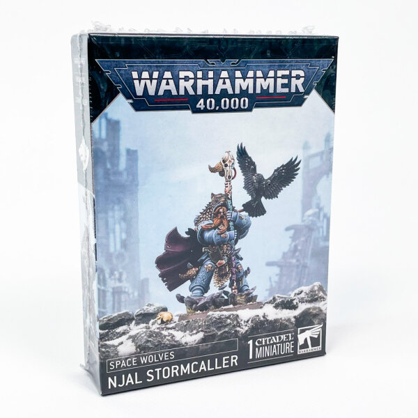 Warhammer 40.000 Space Wolves Njal Stormcaller 53-35, Miniatur, Zauberer, detailreich, Games Workshop