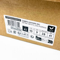 VEJA Campo Sneaker Low, EUR 43, Herren, Weiß/Blau, nachhaltiges Leder, Retro-Design, bequeme Passform