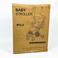 Nania Myla City Stroller, 0-4 years, 22 kg, 7.5 kg lightweight, one-hand reclining position, large basket, trolley function