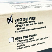 Warn Moose 25 winch, 15m wire rope, 5mm, 1,134kg pulling...