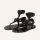 ISABEL MARANT EVEEN thong sandals, black, size 38, leather straps, flat sole, elegant summer shoe