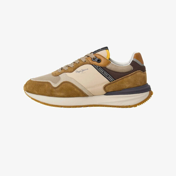 Pepe Jeans Sneaker Low, Gr. 42, Herrenschuh, Tabacco Brown, sportlich, bequeme Passform, modischer Freizeitschuh