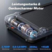 MERACH T26 Walking Pad, 3in1 Laufband, klappbar, leise, mit App-Steuerung, für Zuhause & Büro, Schreibtisch-Laufband