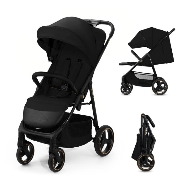 Kinderkraft Trig 3 Black Onyx 4-wheeled stroller, buggy, lightweight, compact, minor signs of wear