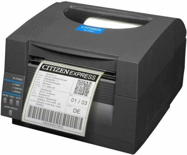 Citizen CL-S521II JM52-M01 Label Printer, Direct Thermal, 203x203 DPI, USB, Robust, Fast Printing, Wired
