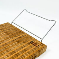 Frankfurter Brett Basic Pinstripe Bamboo Kitchen Board, with waste container, overflow protection, non-slip, robust wooden board