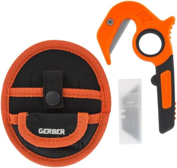 Gerber Vital Zip EAB All-Purpose Cutter, Hunting Tool, incl. Holster, Orange, Model 31-003645, Safe Opening of Game