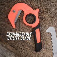 Gerber Vital Zip EAB All-Purpose Cutter, Hunting Tool, incl. Holster, Orange, Model 31-003645, Safe Opening of Game