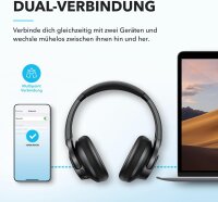 Soundcore Q20i A3004 Over-Ear Bluetooth-Kopfhörer, ANC, 40h Akku, Hi-Res Audio, Bass, App-Steuerung, Schwarz