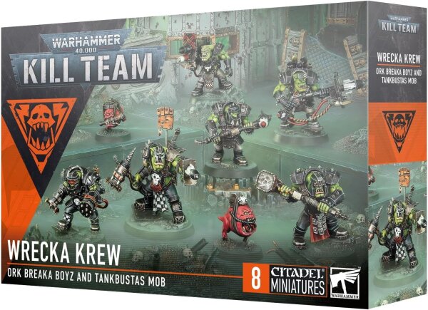 Warhammer 40.000 Kill Team Wrecka Krew 103-87, Ork Breaka Boyz & Tankbustas, 8 Miniaturen, Tabletop Set