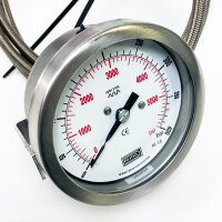 TEMA differential pressure gauge 400 BAR/PSI, manometer,...